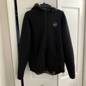 Holister Large men’s thick fur hoodie jacket.